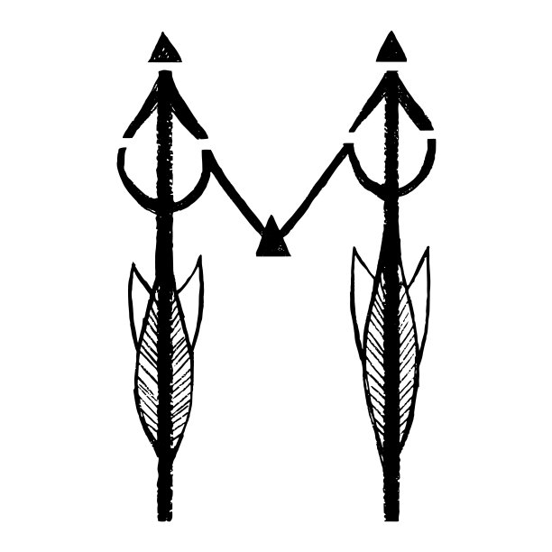 Handdrawn拉丁字母。字母M -花元素的字母表由手绘花为您的字母设计。春花载体中的ABC元素。图片下载