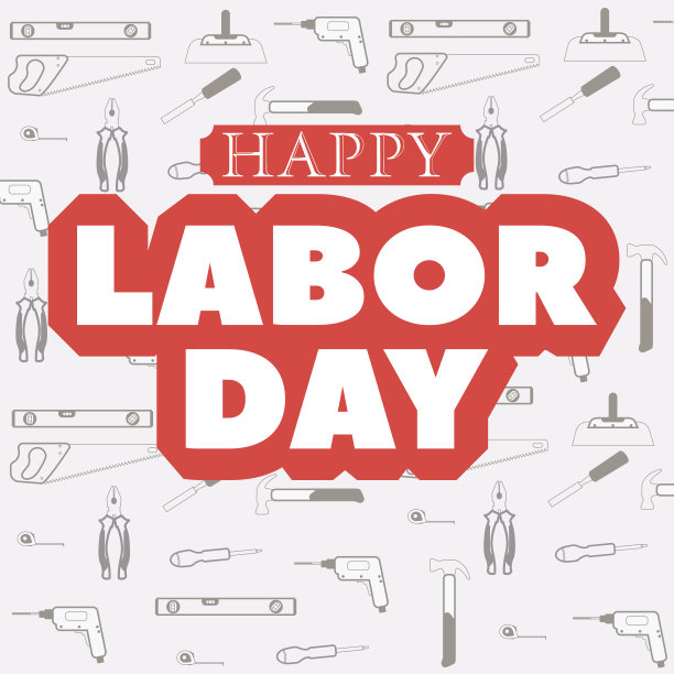 矢量插图的一个快乐的劳动节。图片下载