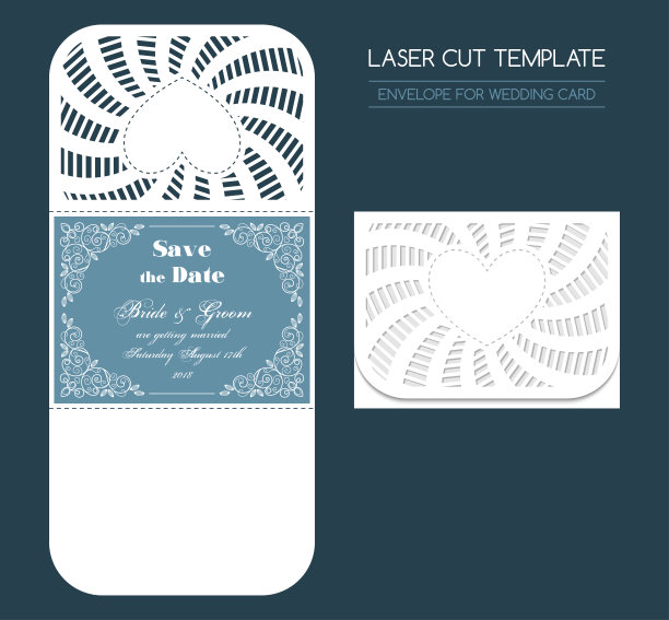 激光切割结婚信封图片下载