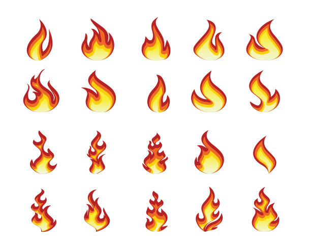 火焰图案设计插画图片下载