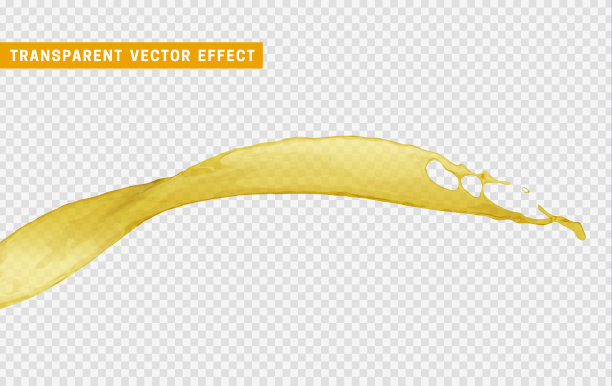 金色的液体。金色油或蜂蜜喷溅，写实孤立的设计元素。图片下载