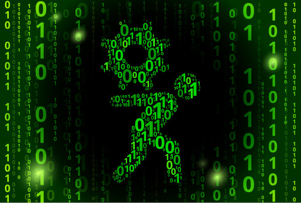 棍图齿轮二进制代码矢量模式背景图片下载