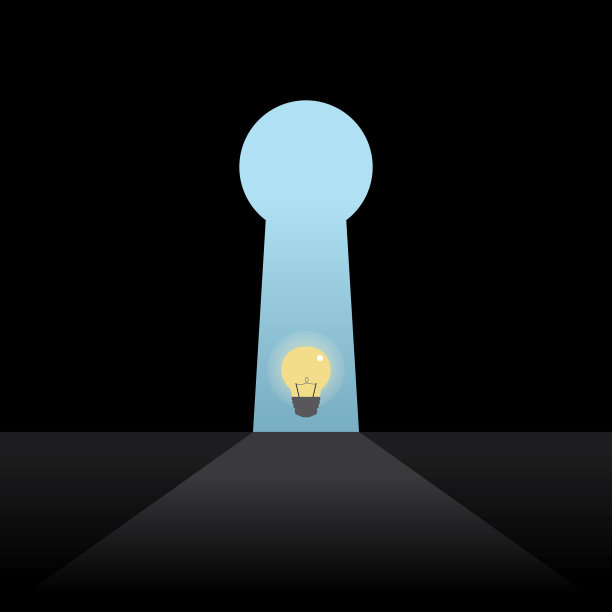 钥匙孔光芒图片下载