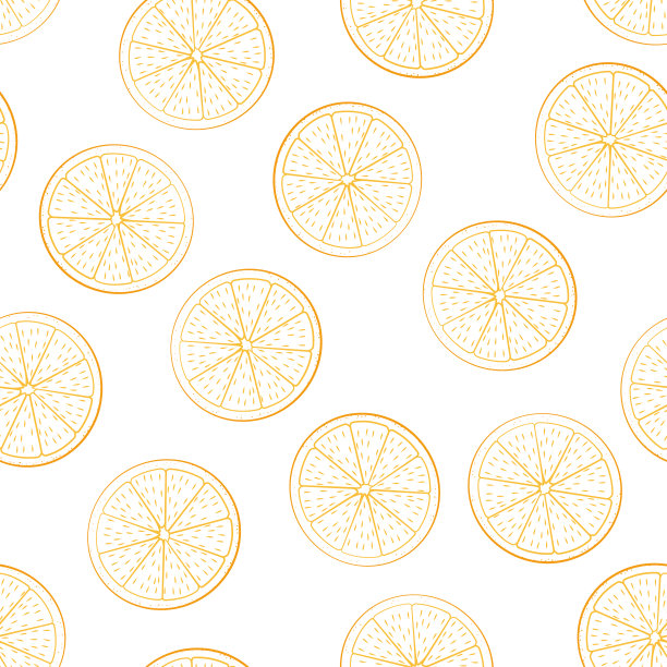 无缝图案从切一半的橙子图片下载
