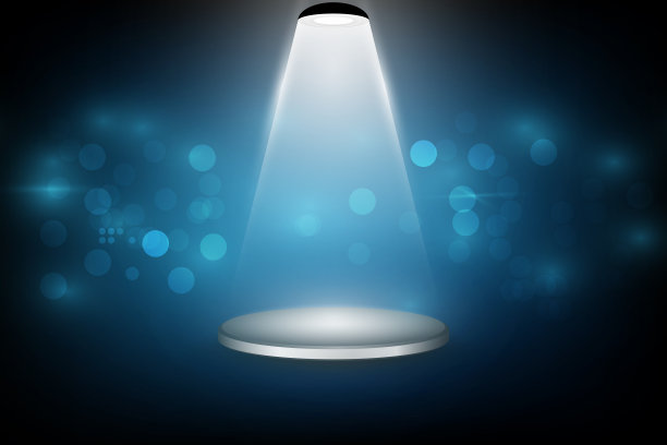 聚光灯效果场景背景。讲台。矢量插图。图片下载