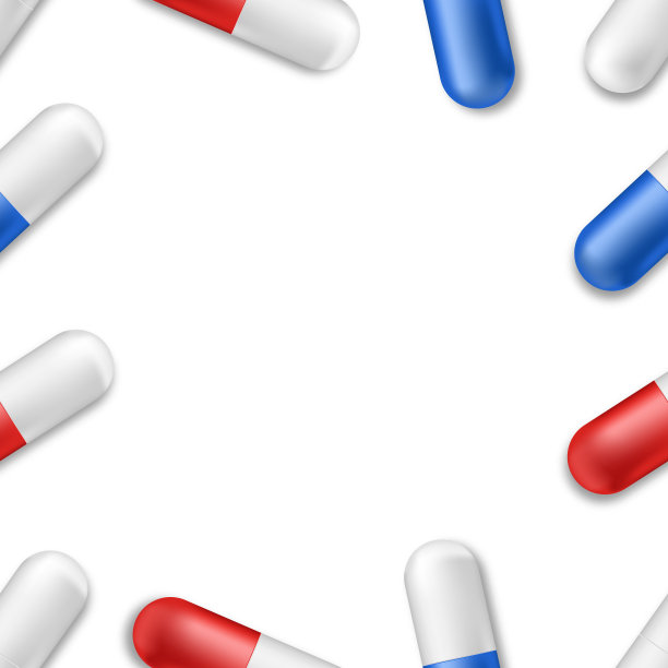矢量隔离现实药丸框架装饰和覆盖在白色背景。医学、保健和医生专业的概念。图片下载