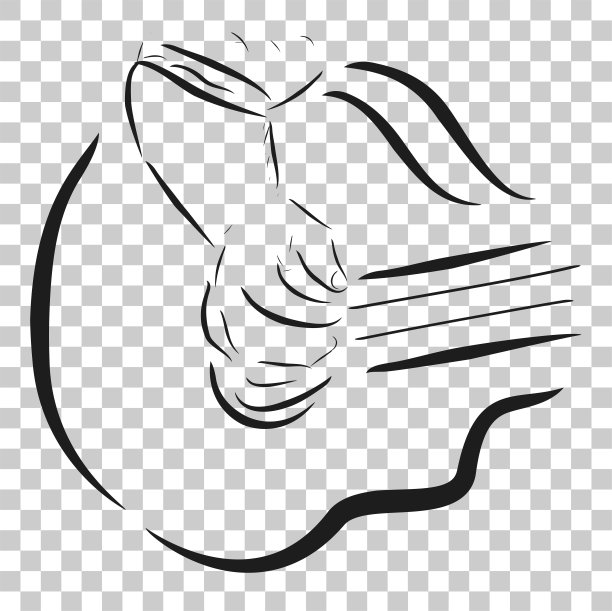 简约素描：在透明背景上弹奏原声吉他的男人或女人图片下载