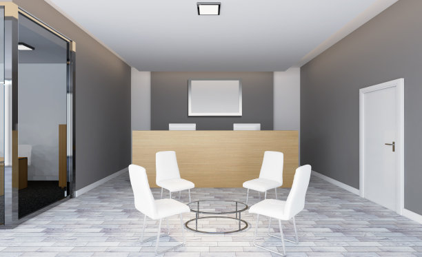开放空间的办公室内部，类似于会议室。模型。3 d渲染…空白的画图片下载