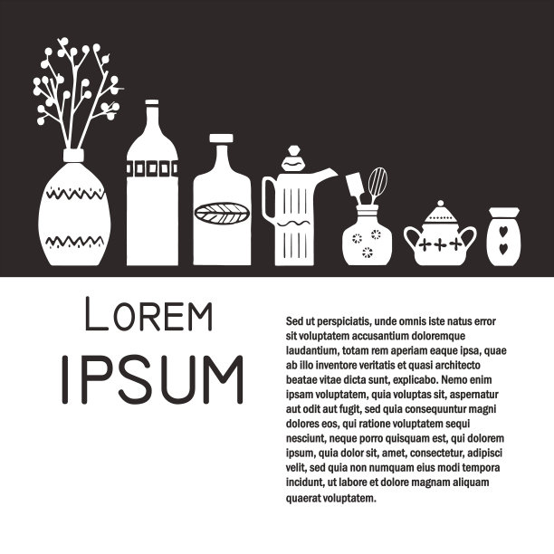 矢量手绘海报的风格'Hygge'。斯堪的纳维亚民间风格的厨具。为茶馆的菜单，包装。非常适合健康杂志，烹饪网站和餐厅通讯。图片下载