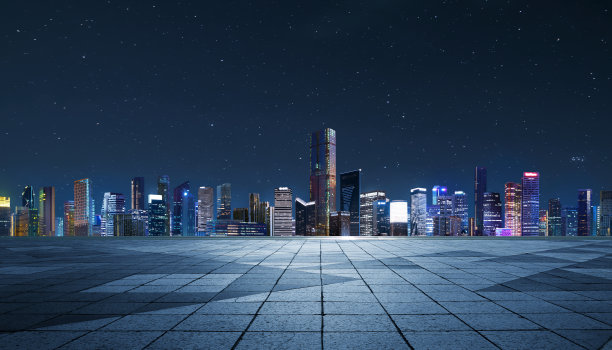 现代城市摩天大楼全景素材图片
