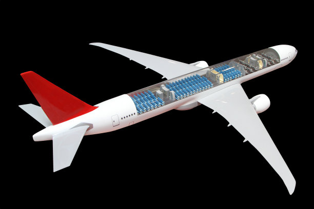 在飞机上，可以看到乘客座位内图片下载