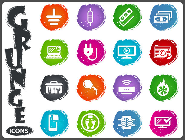 电子维修图标套装图片下载