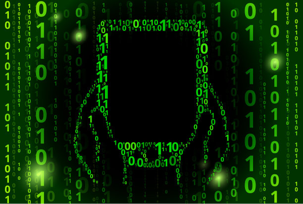 手持式平板电脑二进制码矢量模式背景图片下载