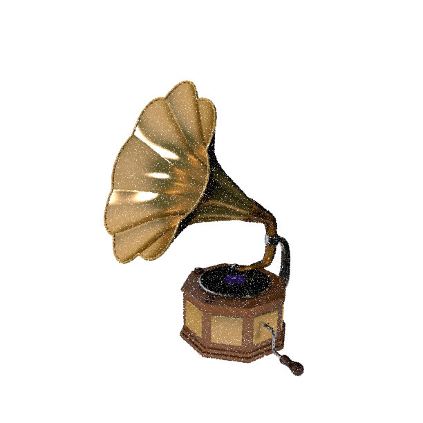 留声机。孤立在白色背景上。矢量插图。图片下载