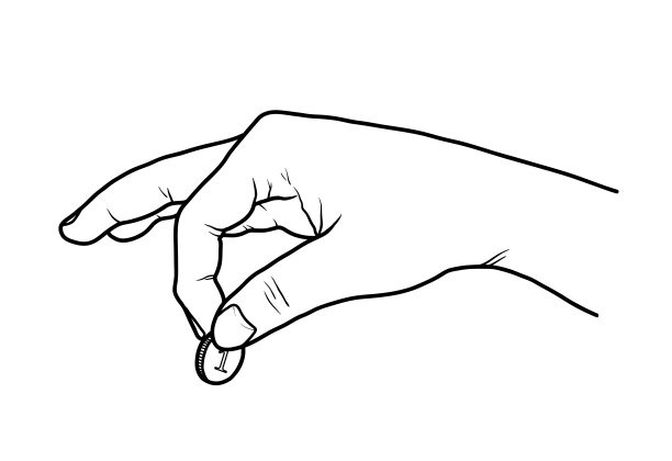 手持硬币图片下载