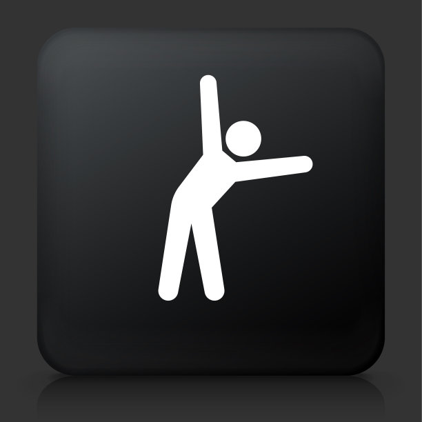 男人伸展瑜伽运动图标图片下载