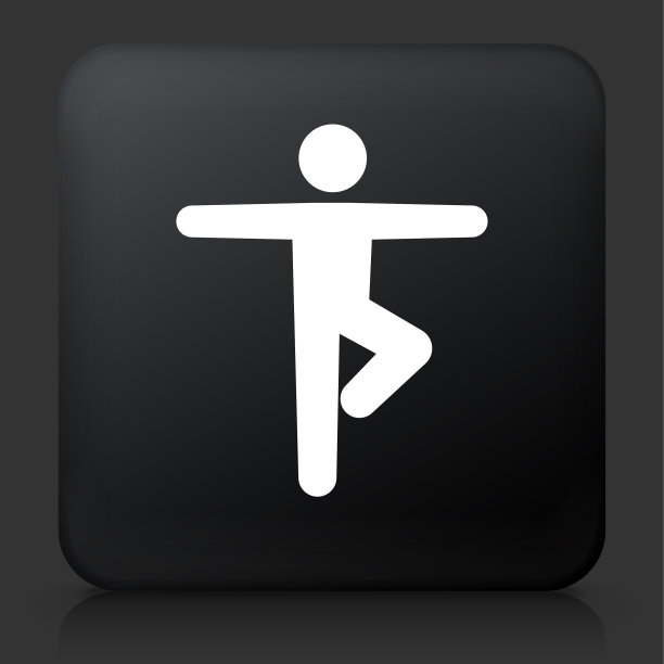 男人伸展瑜伽运动图标图片下载