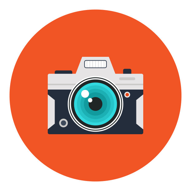 相机图标矢量插图。图片下载