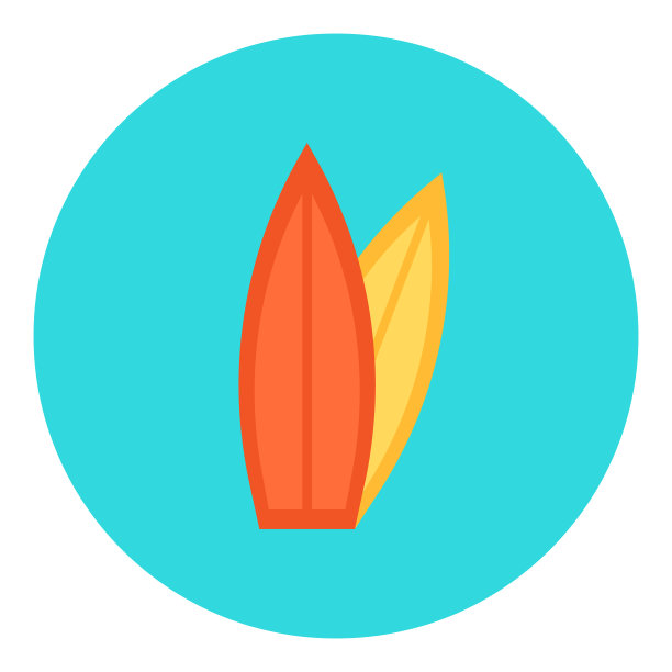 冲浪板图标矢量插图。图片下载