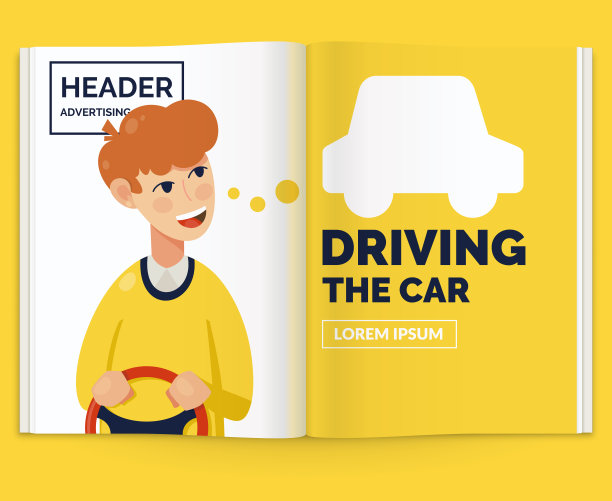 杂志的现实布局。打开带有广告的小册子图片下载