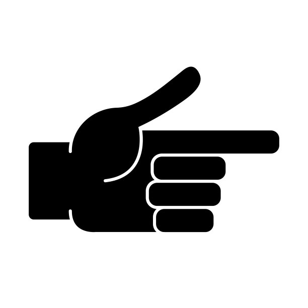 手放在白色背景上图片下载