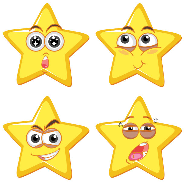 不同情感的星星形状图片下载