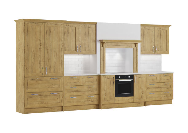 厨房孤立的白色背景。3 d渲染。图片下载