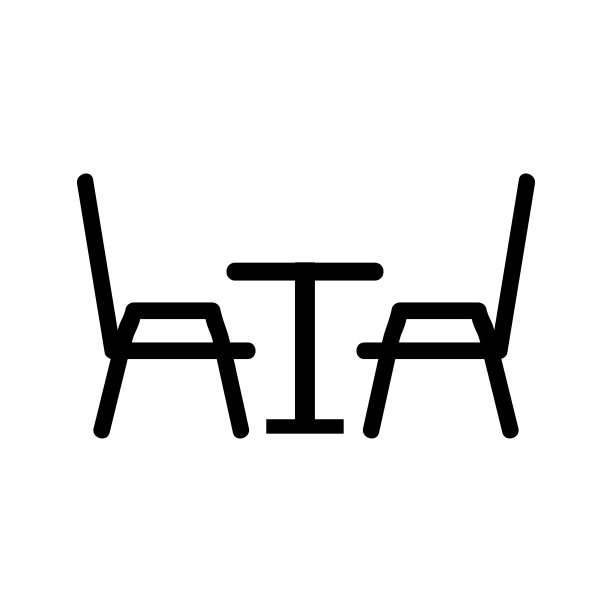 桌椅矢量图标图片下载