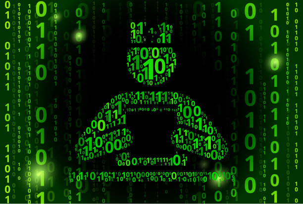 医护人员二进制代码矢量图案背景图片下载