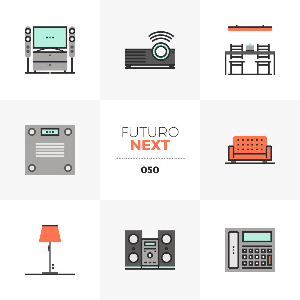 家具和电子未来的图标图片下载