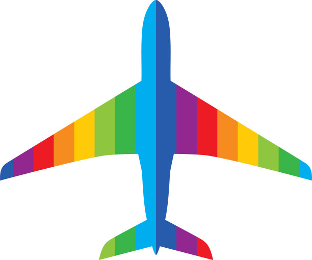 彩虹的飞机图片下载
