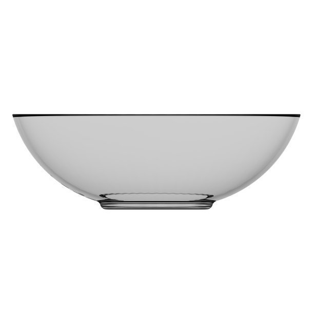 收集玻璃制品。玻璃空饭碗，孤立在白色的背景。3 d演示。图片下载