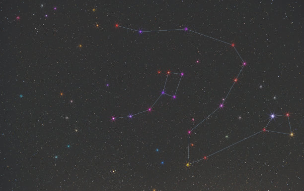 这是在我们无限空间中的小熊星座和天龙星座的照片图片下载