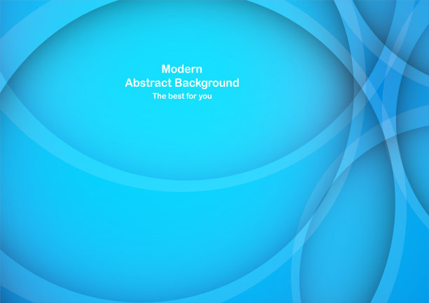 蓝色曲线背景与复制空间的白色文本。封面、宣传册、网页横幅和杂志的技术模板设计。图片下载