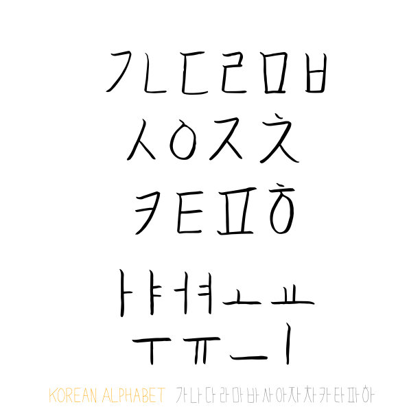 韩国的字母图片下载