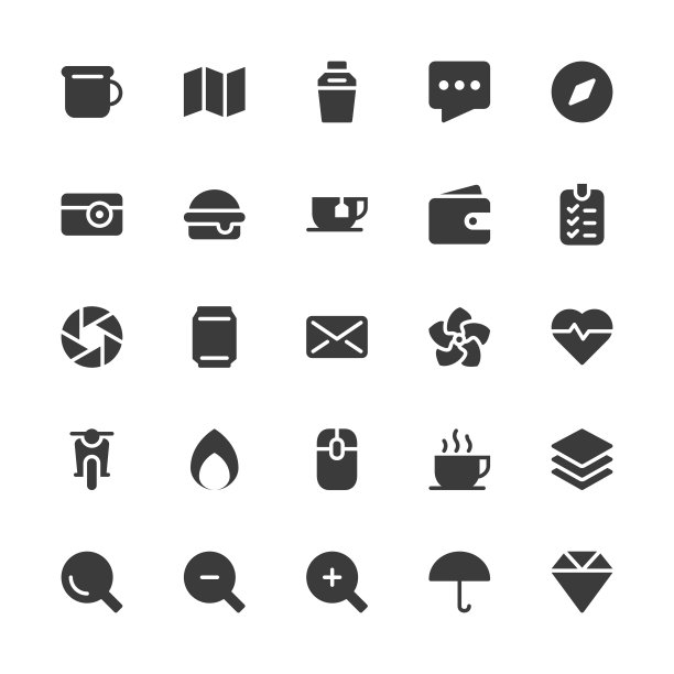 通用图标集1 -灰色系列图片下载