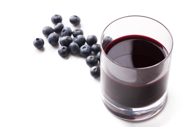 蓝莓汁和新鲜蓝莓素材图片