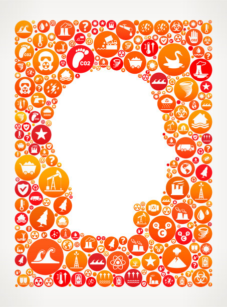 男人面对气候变化图标图案图片下载