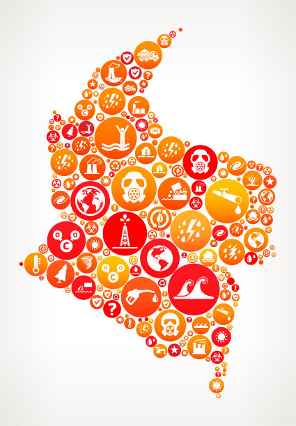 哥伦比亚气候变化图标图案图片下载