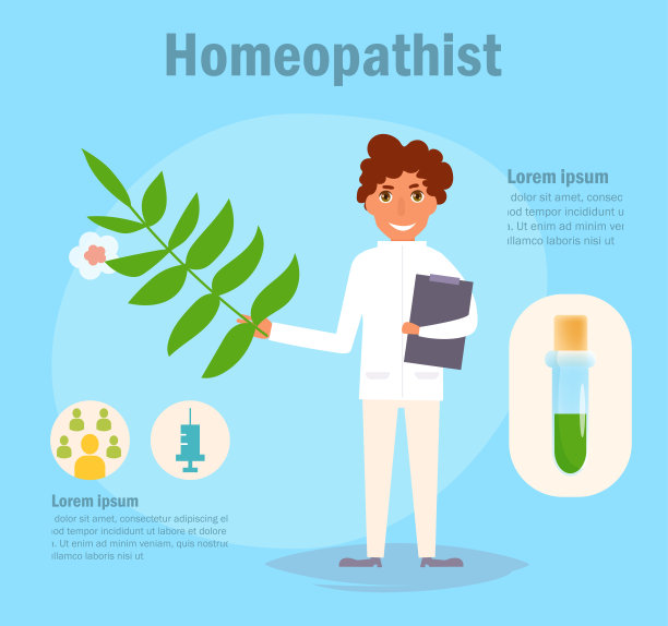 Homeopathist向量。卡通。孤立的艺术图片下载