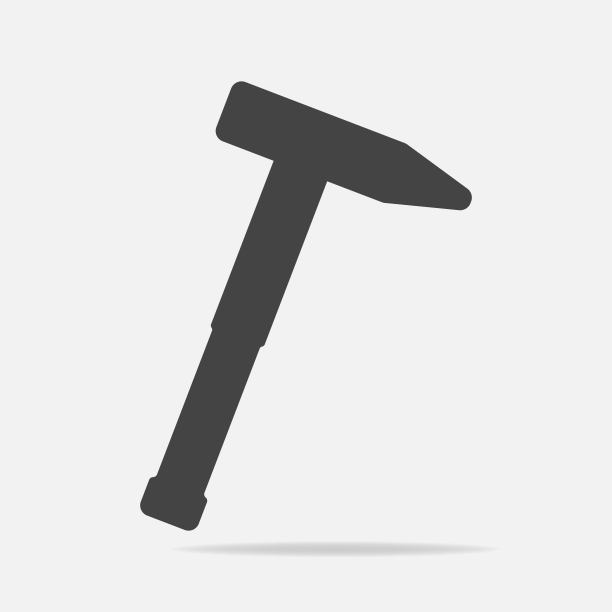 锤矢量图标。工作工具是锤子。图片下载