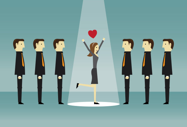 关注女商人素材图片