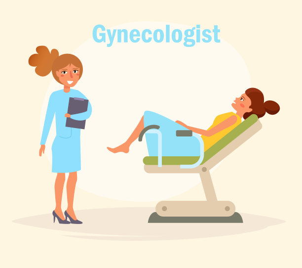 妇科医生向量。卡通图片下载