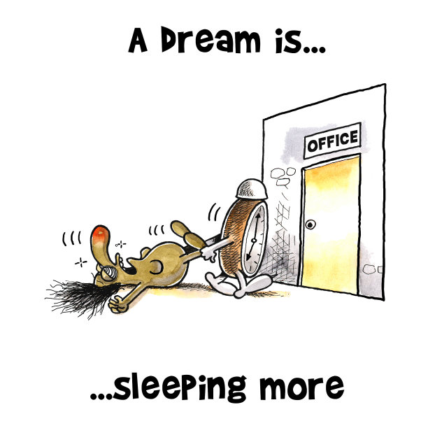 时钟拖着一个半睡半醒的人图片下载