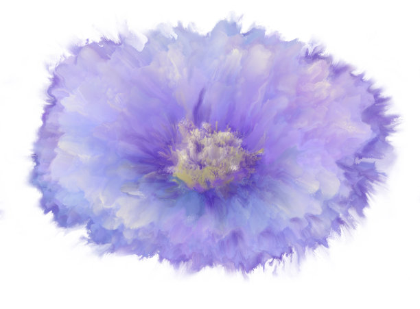 画紫花，设计元素图片下载