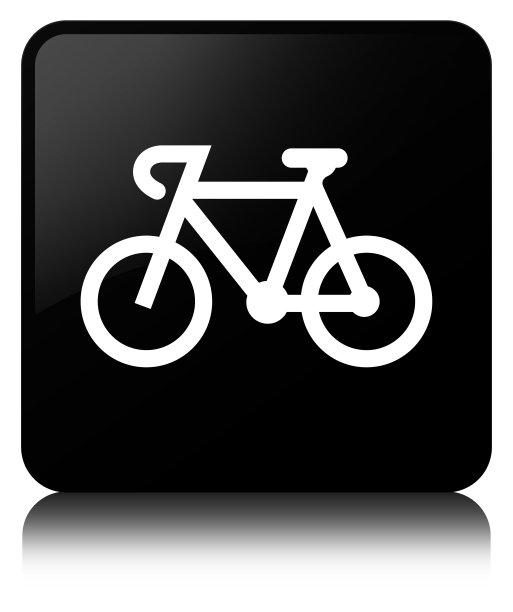 自行车图标黑色方形按钮图片下载