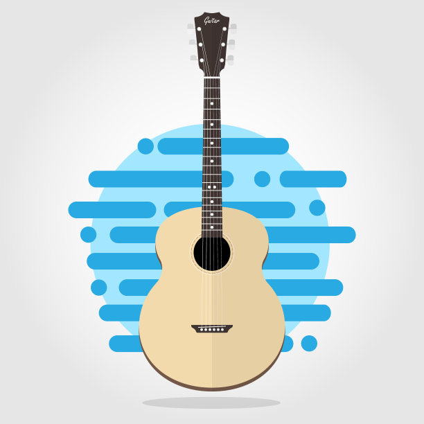 吉他平面向量图片下载