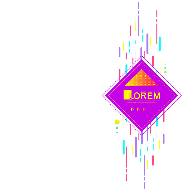 图形背景与几何元素。现代彩色几何图案。矢量图图片下载