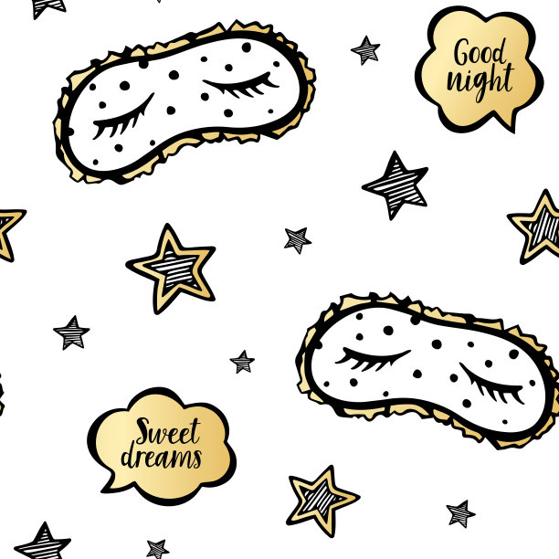 可爱的矢量无缝模式与星星。演讲充满了言语。图片下载