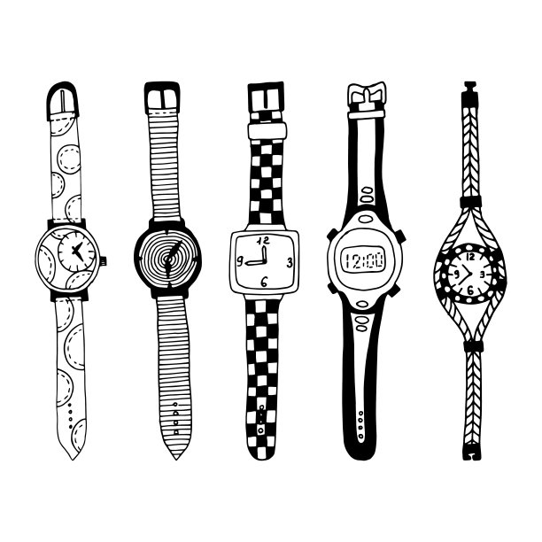手表的卡通。图片下载